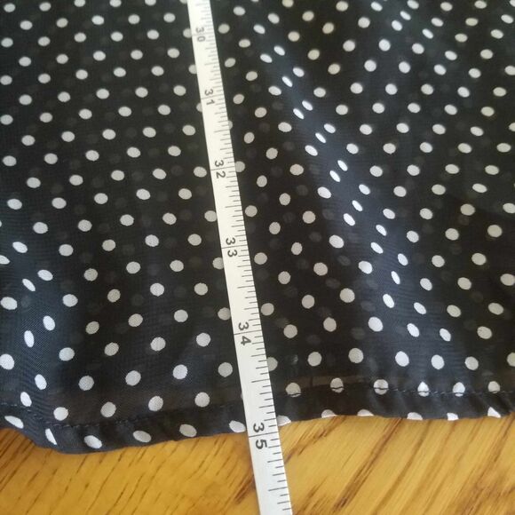 Xhilaration Sheer Black with White Polka Dot Sleeveless Dress Sz M - Picture 4 of 5